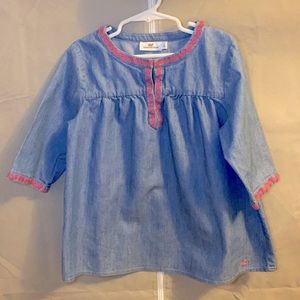 Vineyard Vines Embroidered Denim Top